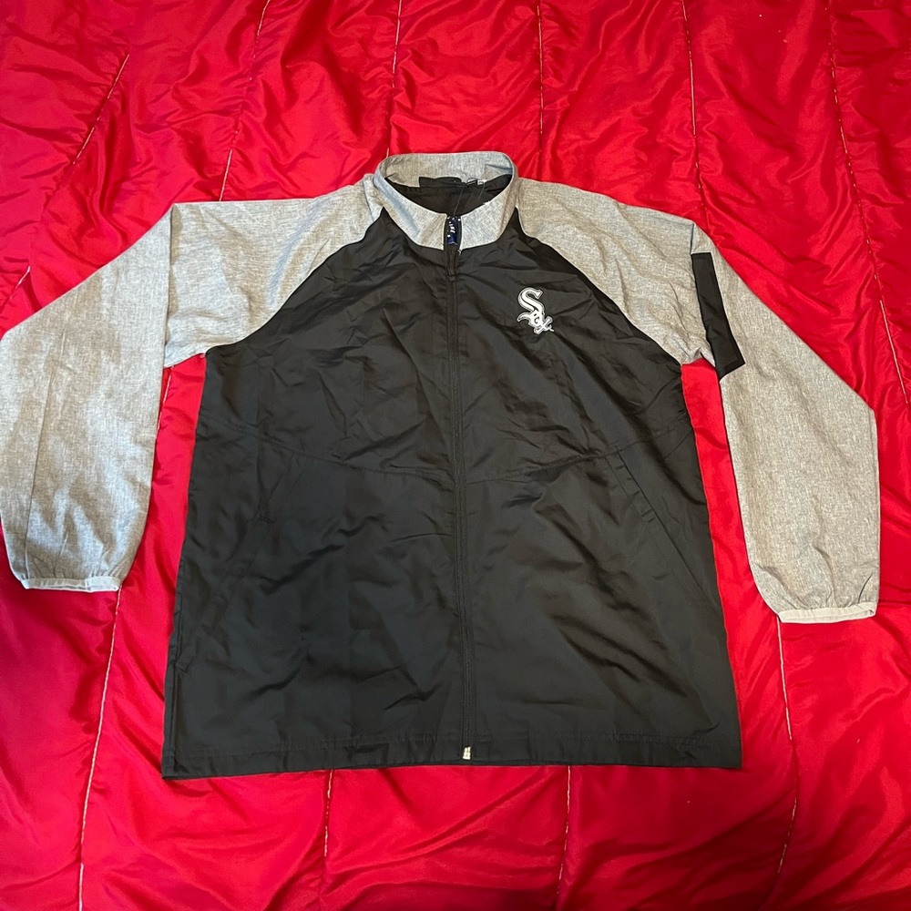 NWT MLB Chicago White Sox Men's Full-Zip Jacket Windbreaker Size L Dunbrooke